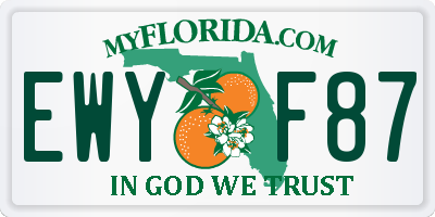 FL license plate EWYF87