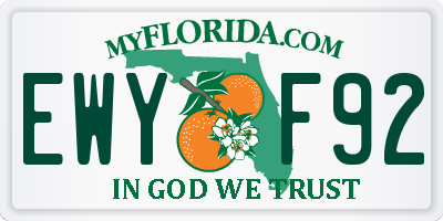 FL license plate EWYF92