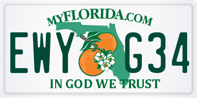 FL license plate EWYG34