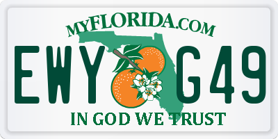 FL license plate EWYG49