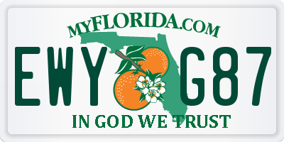 FL license plate EWYG87