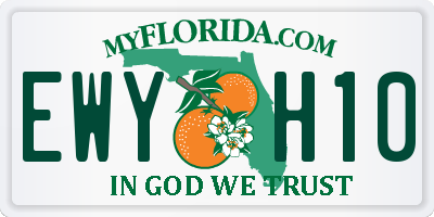 FL license plate EWYH10