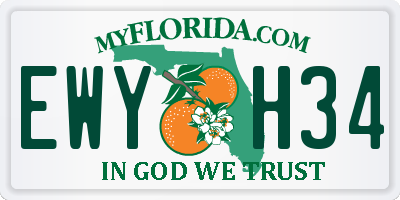 FL license plate EWYH34