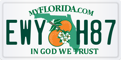 FL license plate EWYH87