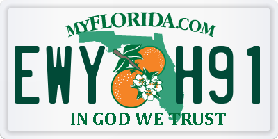 FL license plate EWYH91