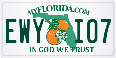 FL license plate EWYI07