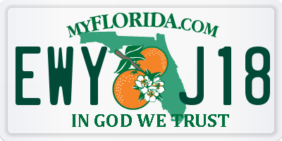 FL license plate EWYJ18