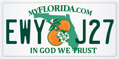 FL license plate EWYJ27