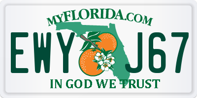 FL license plate EWYJ67