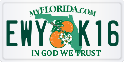 FL license plate EWYK16