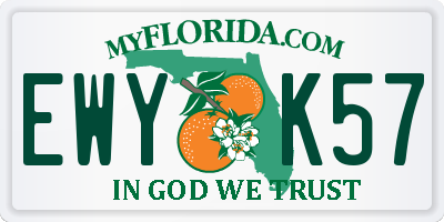 FL license plate EWYK57