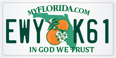 FL license plate EWYK61