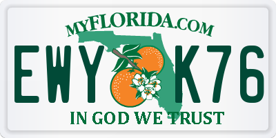 FL license plate EWYK76