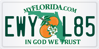 FL license plate EWYL85