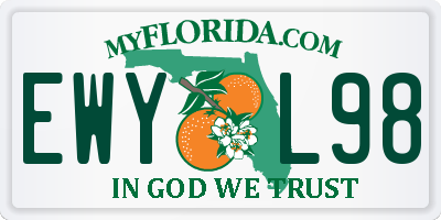 FL license plate EWYL98