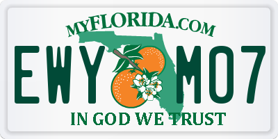 FL license plate EWYM07