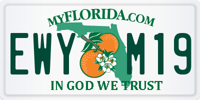 FL license plate EWYM19