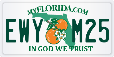 FL license plate EWYM25