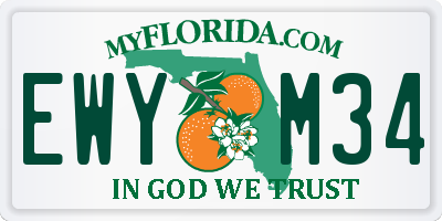FL license plate EWYM34