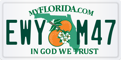 FL license plate EWYM47