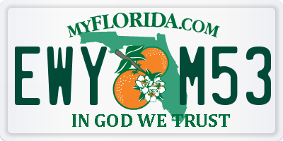 FL license plate EWYM53