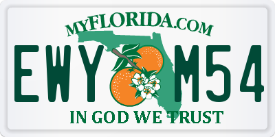 FL license plate EWYM54
