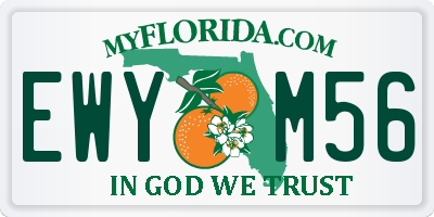 FL license plate EWYM56