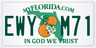 FL license plate EWYM71