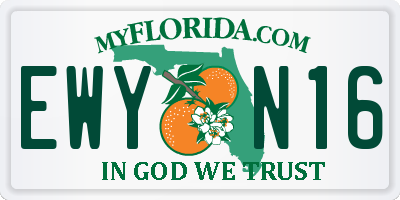 FL license plate EWYN16