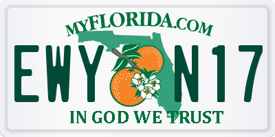 FL license plate EWYN17