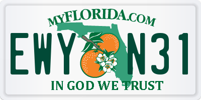 FL license plate EWYN31