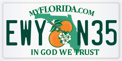 FL license plate EWYN35