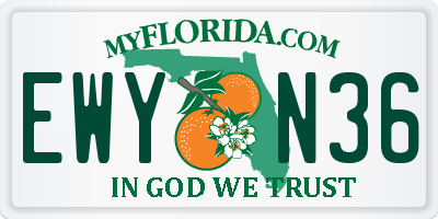 FL license plate EWYN36