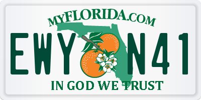 FL license plate EWYN41