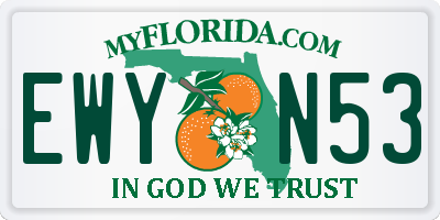 FL license plate EWYN53
