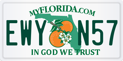 FL license plate EWYN57