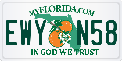 FL license plate EWYN58
