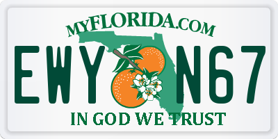 FL license plate EWYN67
