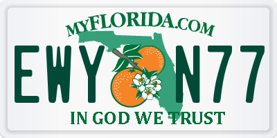 FL license plate EWYN77
