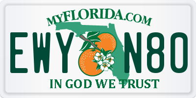 FL license plate EWYN80