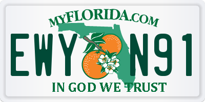 FL license plate EWYN91