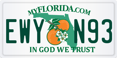 FL license plate EWYN93