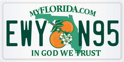 FL license plate EWYN95