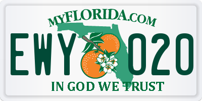 FL license plate EWYO20
