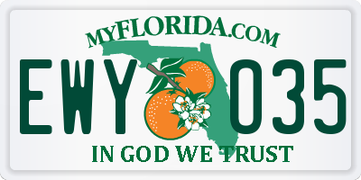 FL license plate EWYO35
