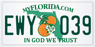 FL license plate EWYO39