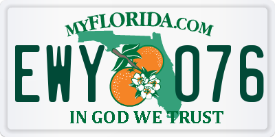 FL license plate EWYO76