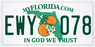 FL license plate EWYO78