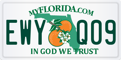 FL license plate EWYQ09