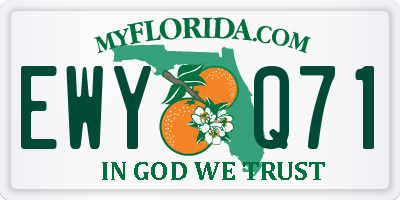 FL license plate EWYQ71